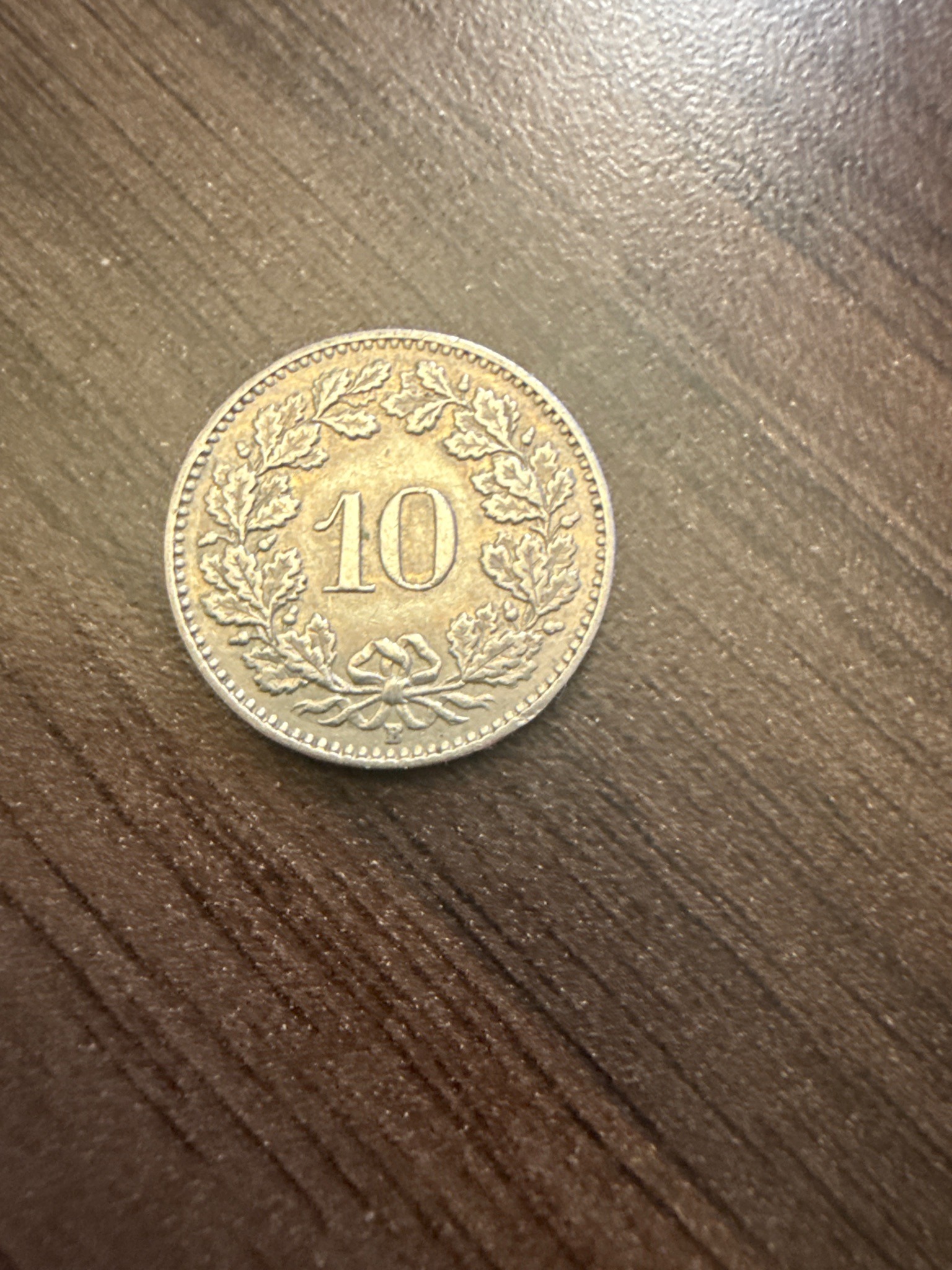 10 Rappen — reverse