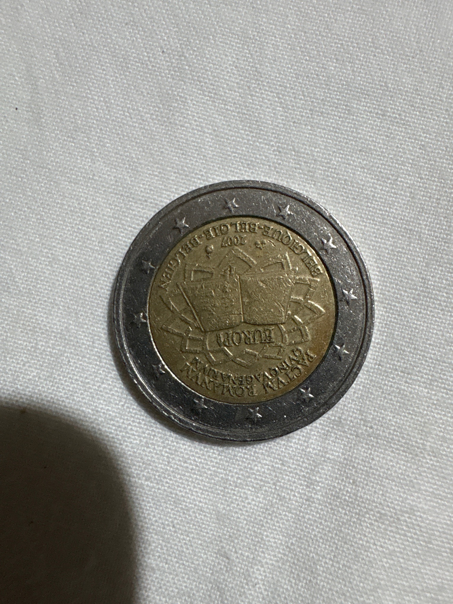 2 Euro - 50th Anniversary of the Treaty of Rome (Belgium) — obverse