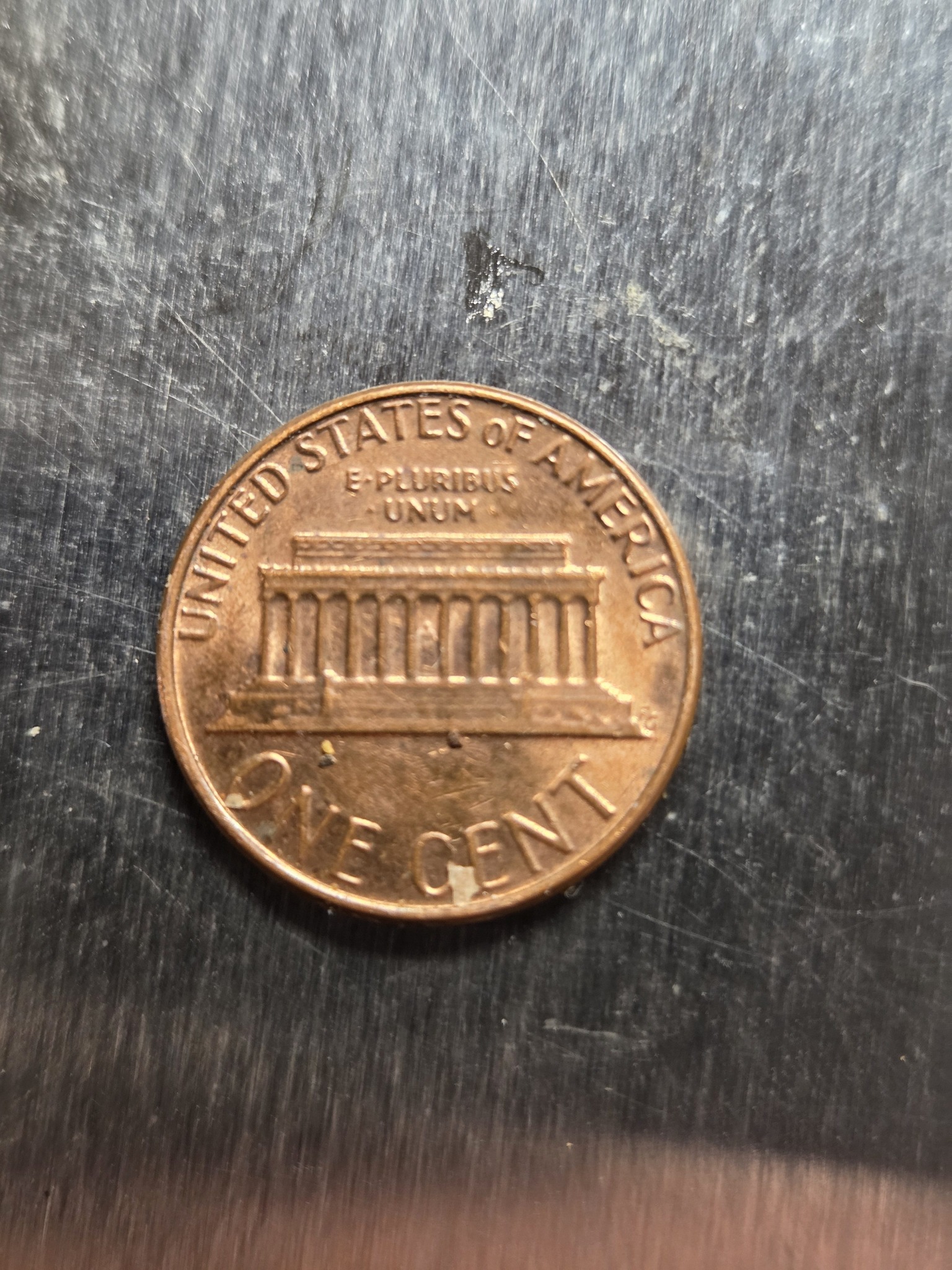 Lincoln Memorial Cent (1982-D Large Date Small Motto) — reverse