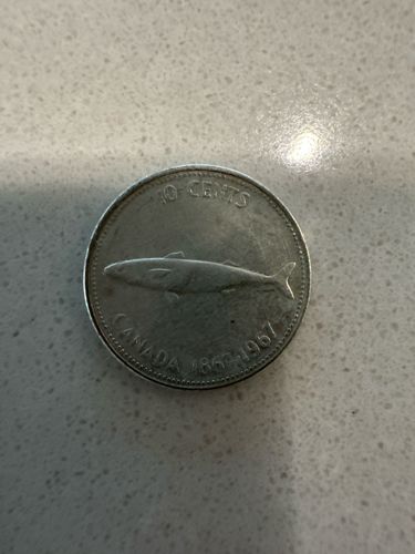 Canadian Centennial Mackerel Dime