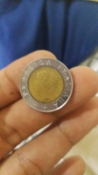 500 Lire Bimetallic Coin