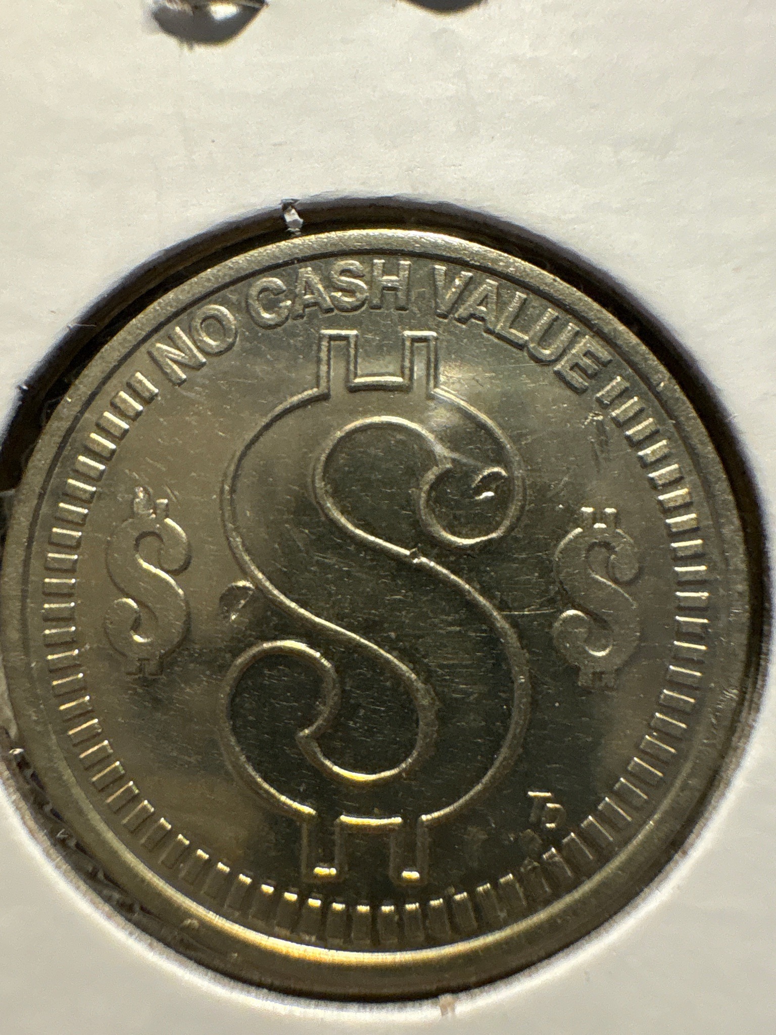 Generic Arcade or Slot Machine Token — reverse