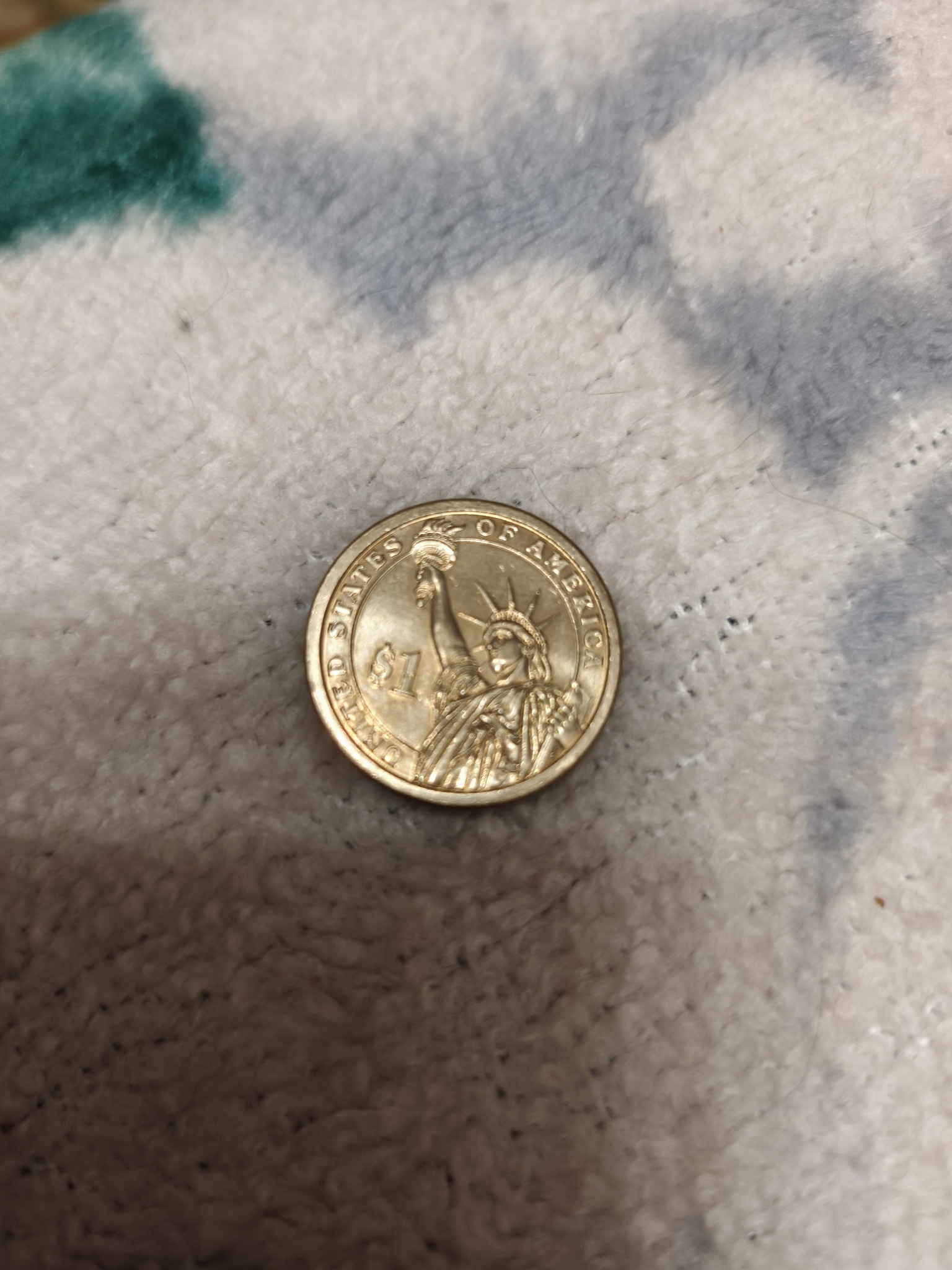 John Adams Presidential Dollar — reverse