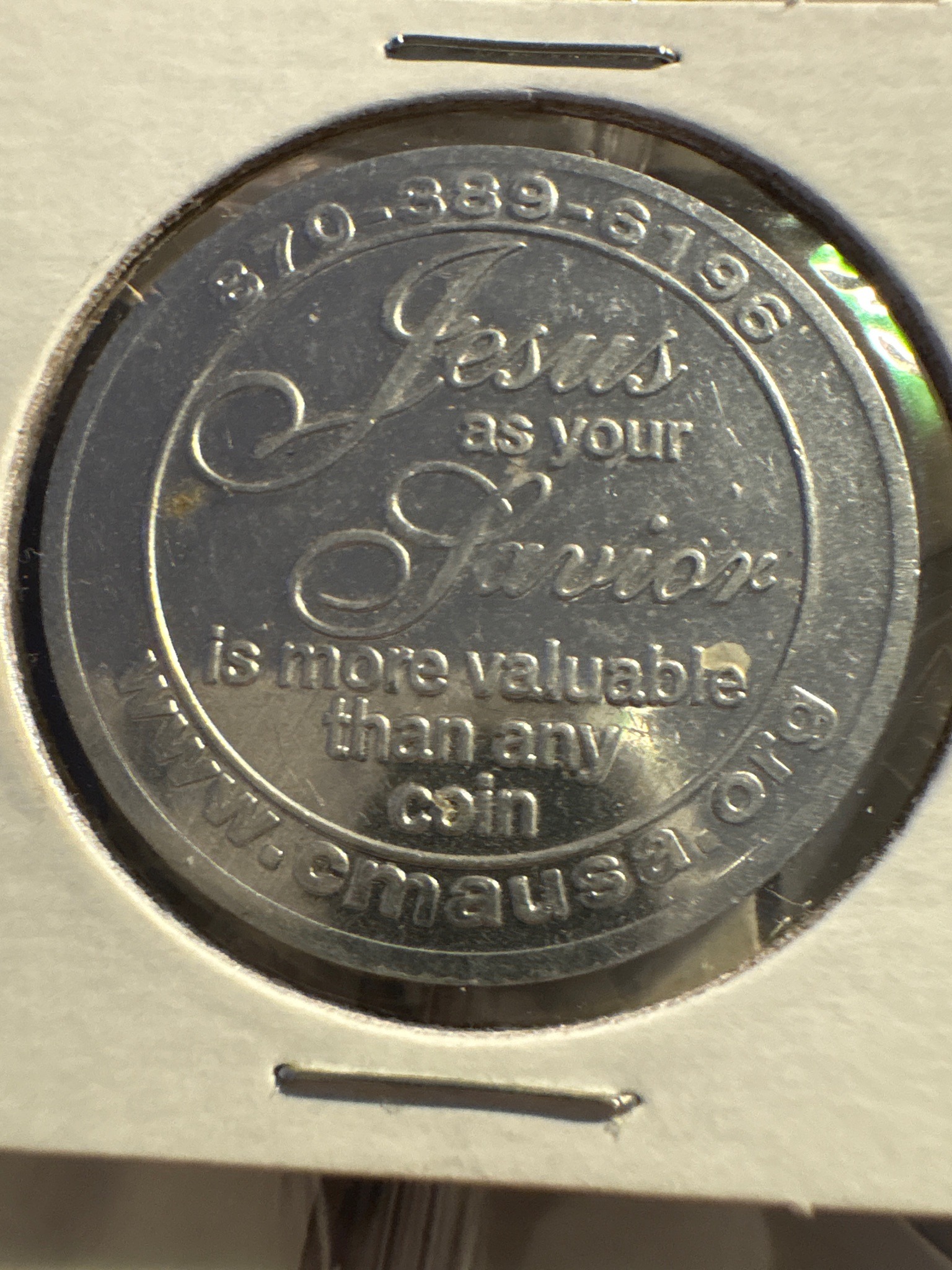 Christian Motorcyclists Association (CMA) Outreach Token