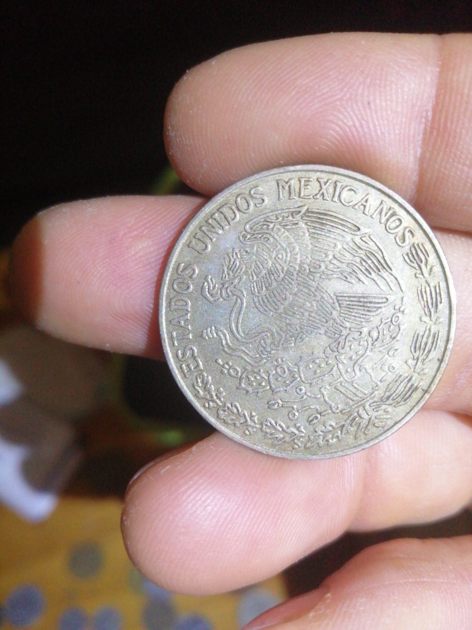 Mexico One Peso (Morelos Type) — reverse