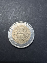 2 Euro Commemorative Coin - 10th Anniversary of Euro Coinage