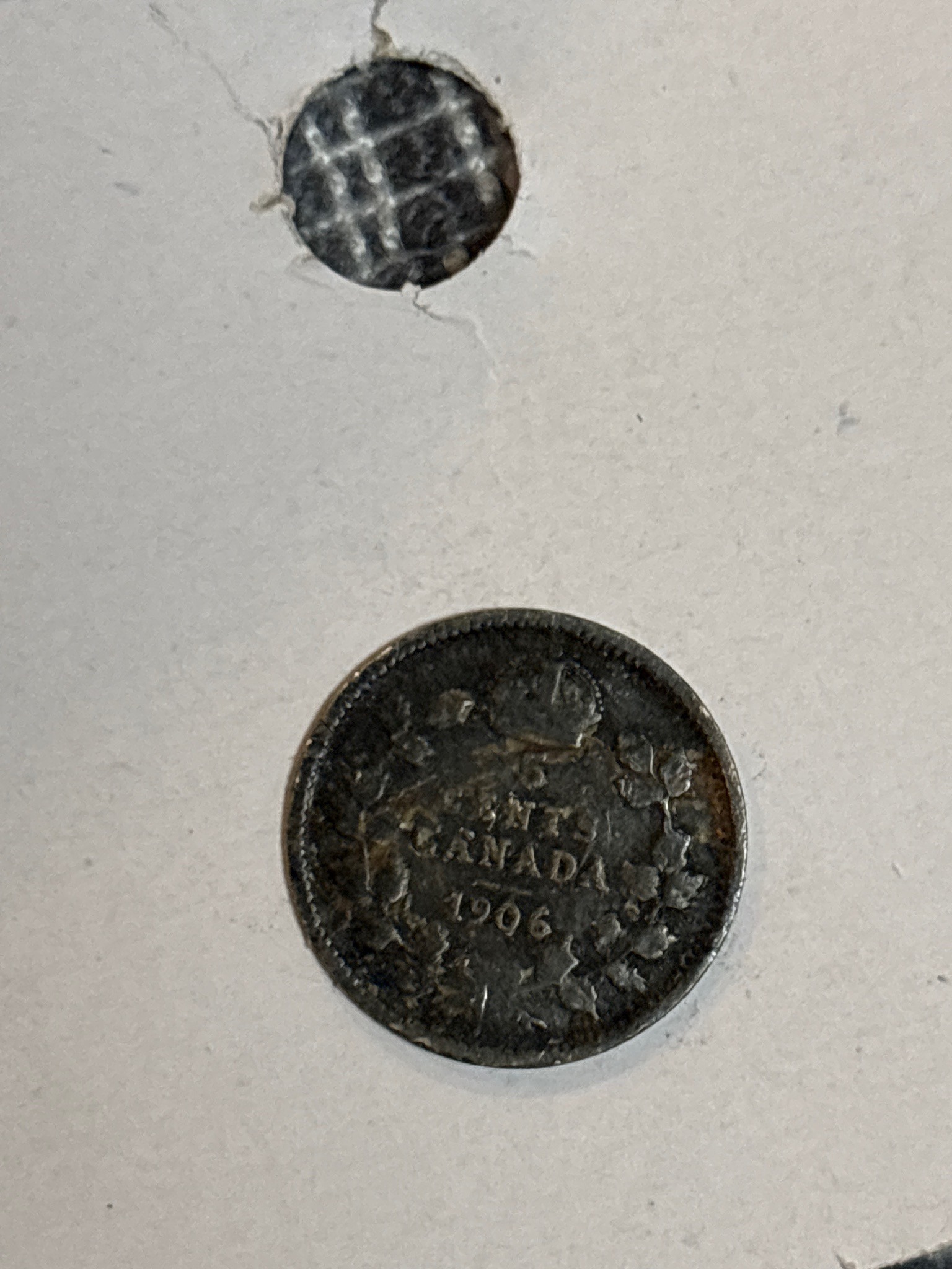 Edward VII Canadian Silver Five Cents — obverse