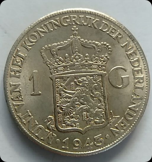 Netherlands 1 Gulden (Queen Wilhelmina) — reverse
