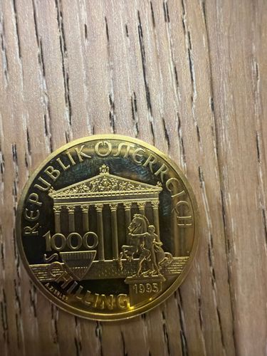Vienna Philharmonic Gold Coin (though this is a commemorative Shilling)