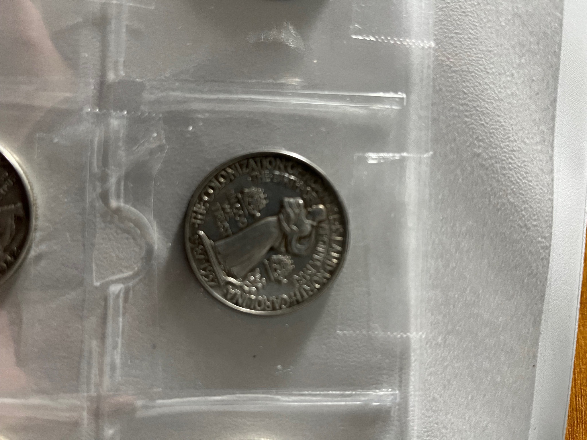 Roanoke Island, North Carolina Commemorative Half Dollar — reverse