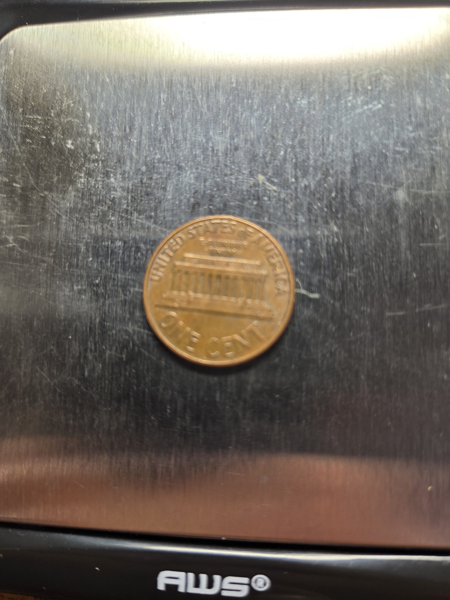 Lincoln Memorial Cent (Small Date) — reverse