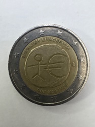 Greek 2 Euro Commemorative Coin - 10th Anniversary of Economic and Monetary Union (EMU)