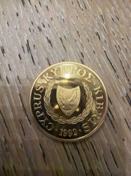 Cyprus 5 Pounds Gold Proof Coin