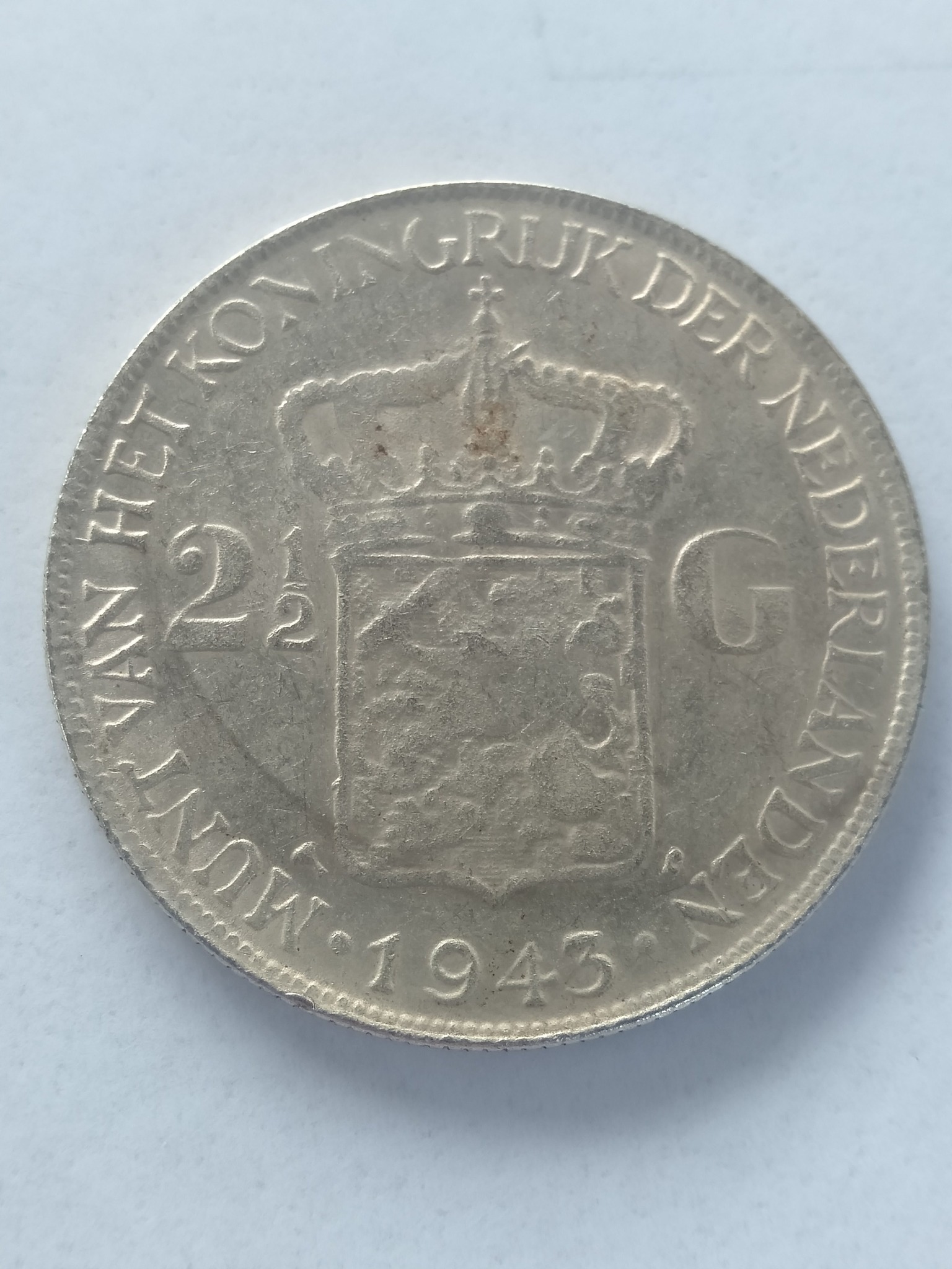 Netherlands 2 1/2 Gulden (Rijksdaalder) - Wilhelmina — reverse