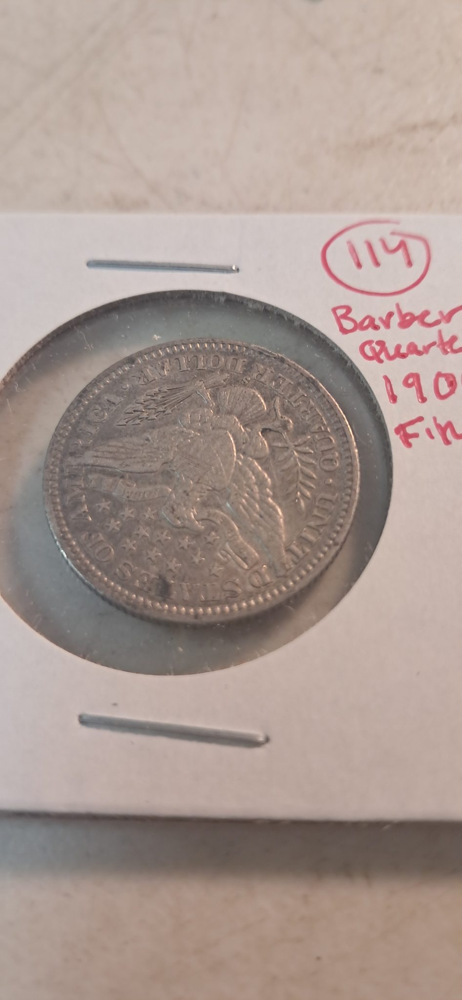 Barber Quarter — obverse