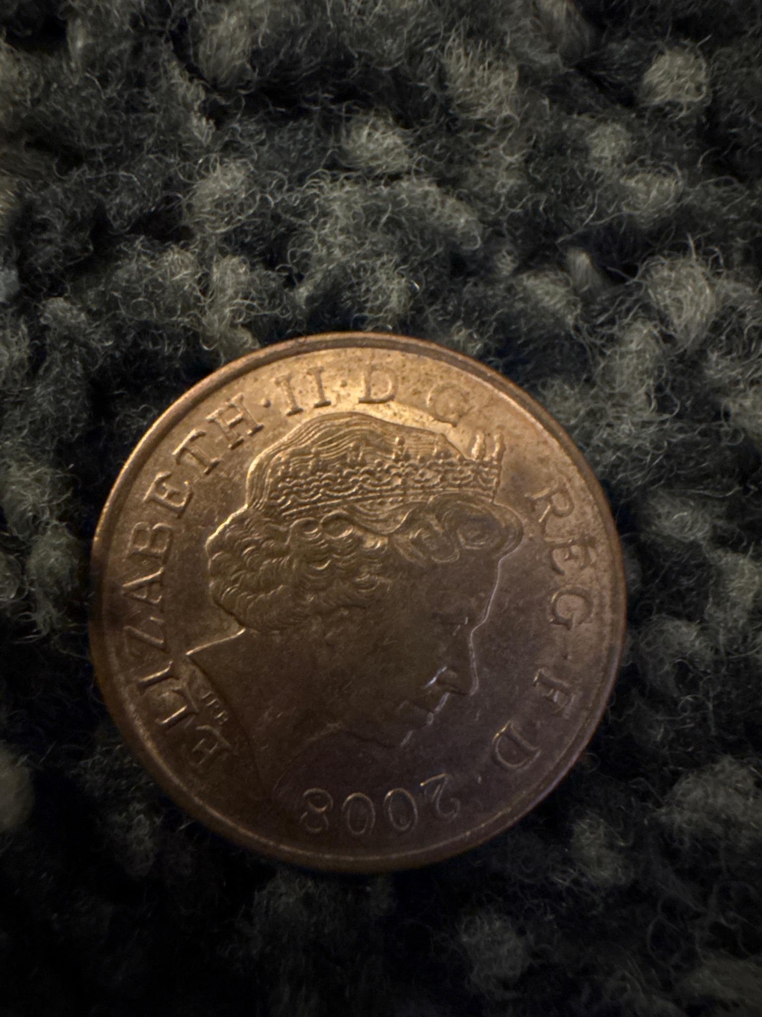 British One Penny (Shield Design) — obverse