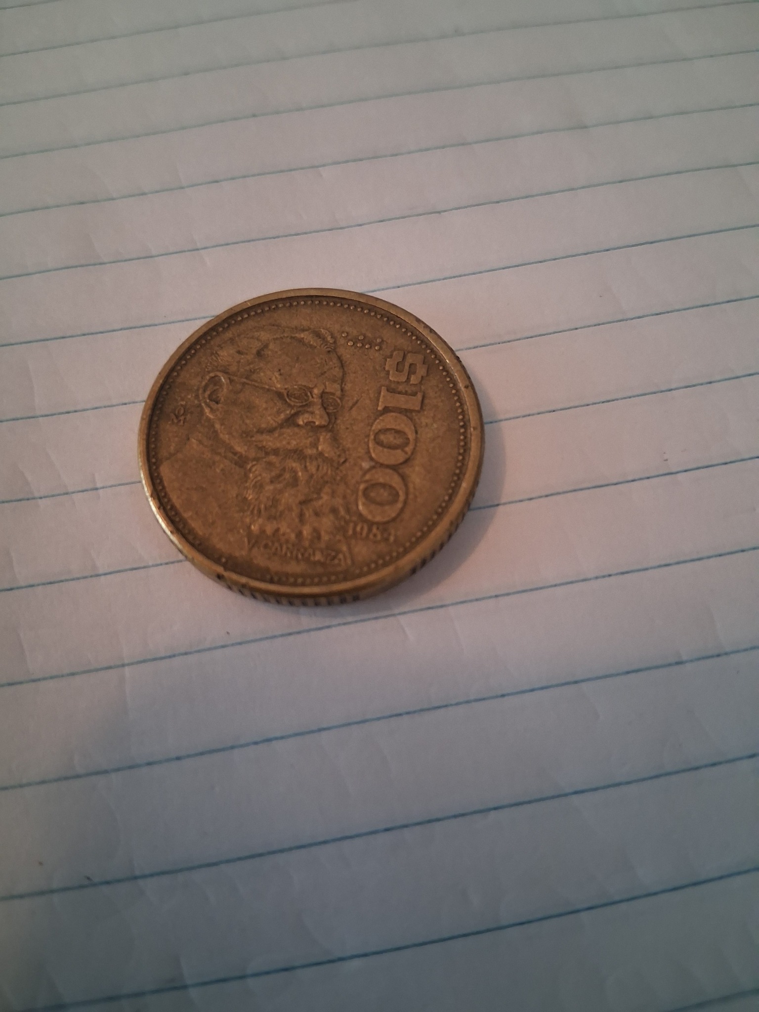 Mexico 100 Pesos (Venustiano Carranza)
