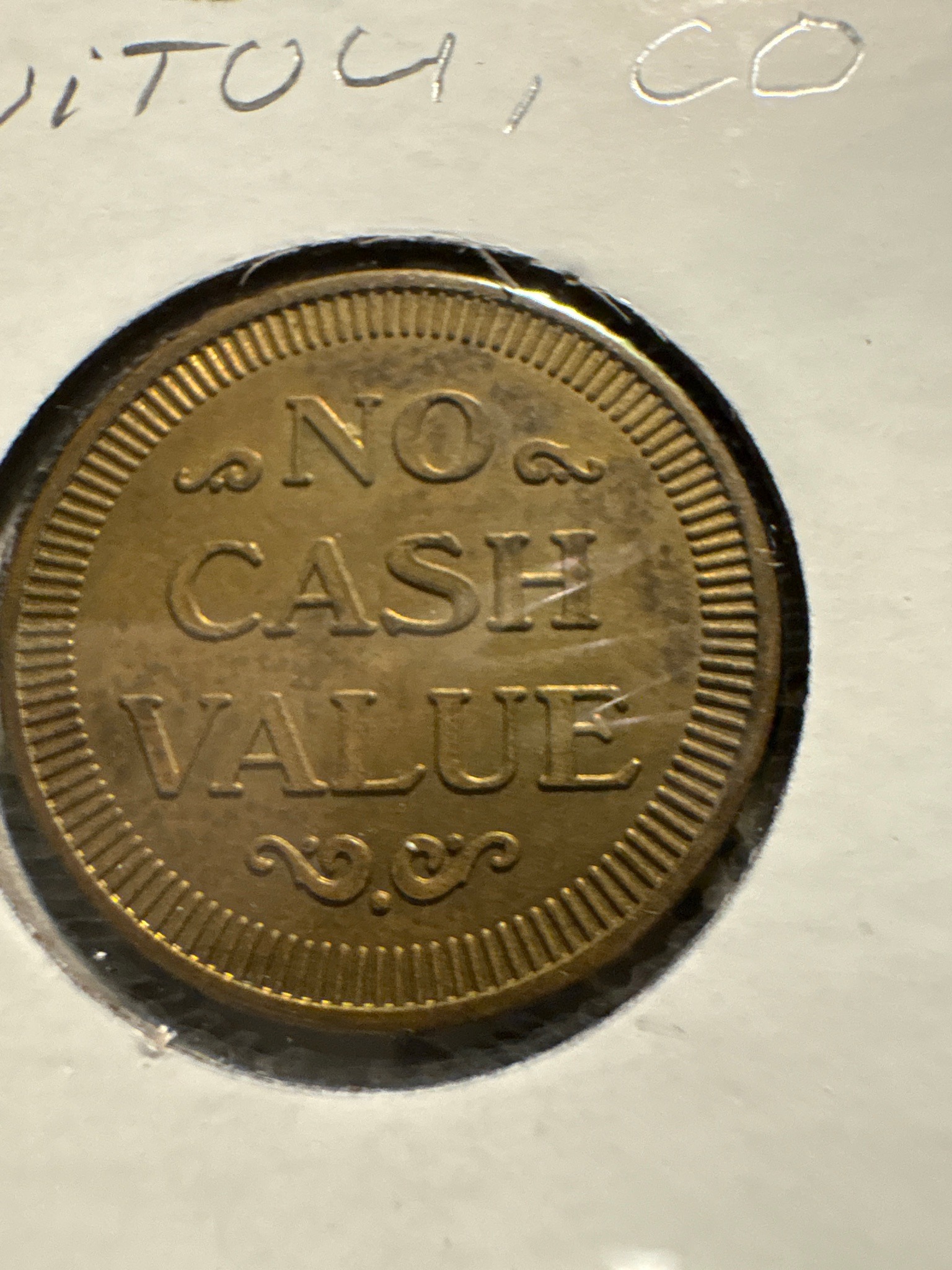 Generic Arcade / Amusement Token — reverse