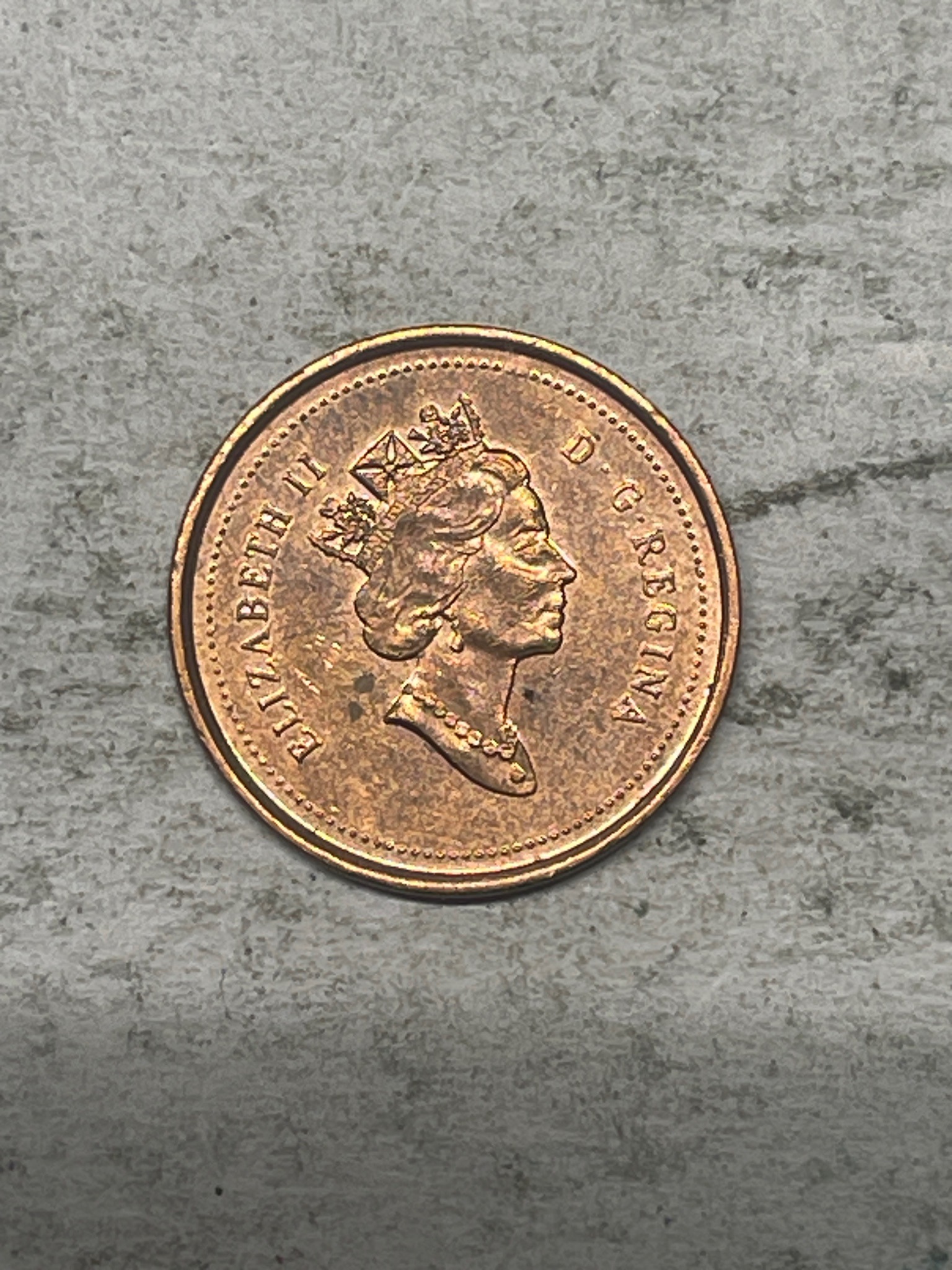 Canadian 1 Cent (Maple Leaf) — obverse