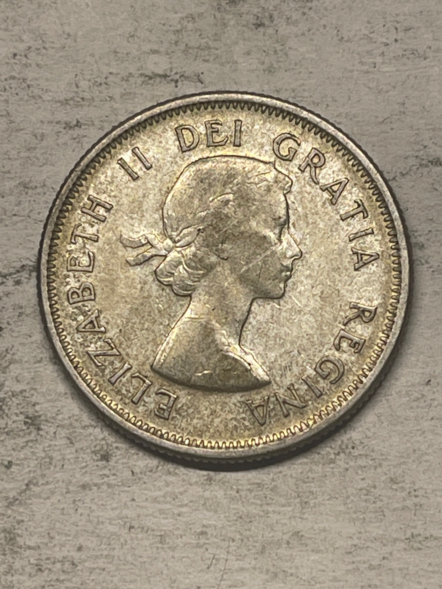 Canadian 25 Cents (Quarter) - Elizabeth II (Caribou Series) — obverse