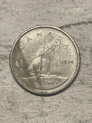 Canadian Bluenose Dime