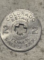 Colorado 2 Mills Retail Sales Tax Token