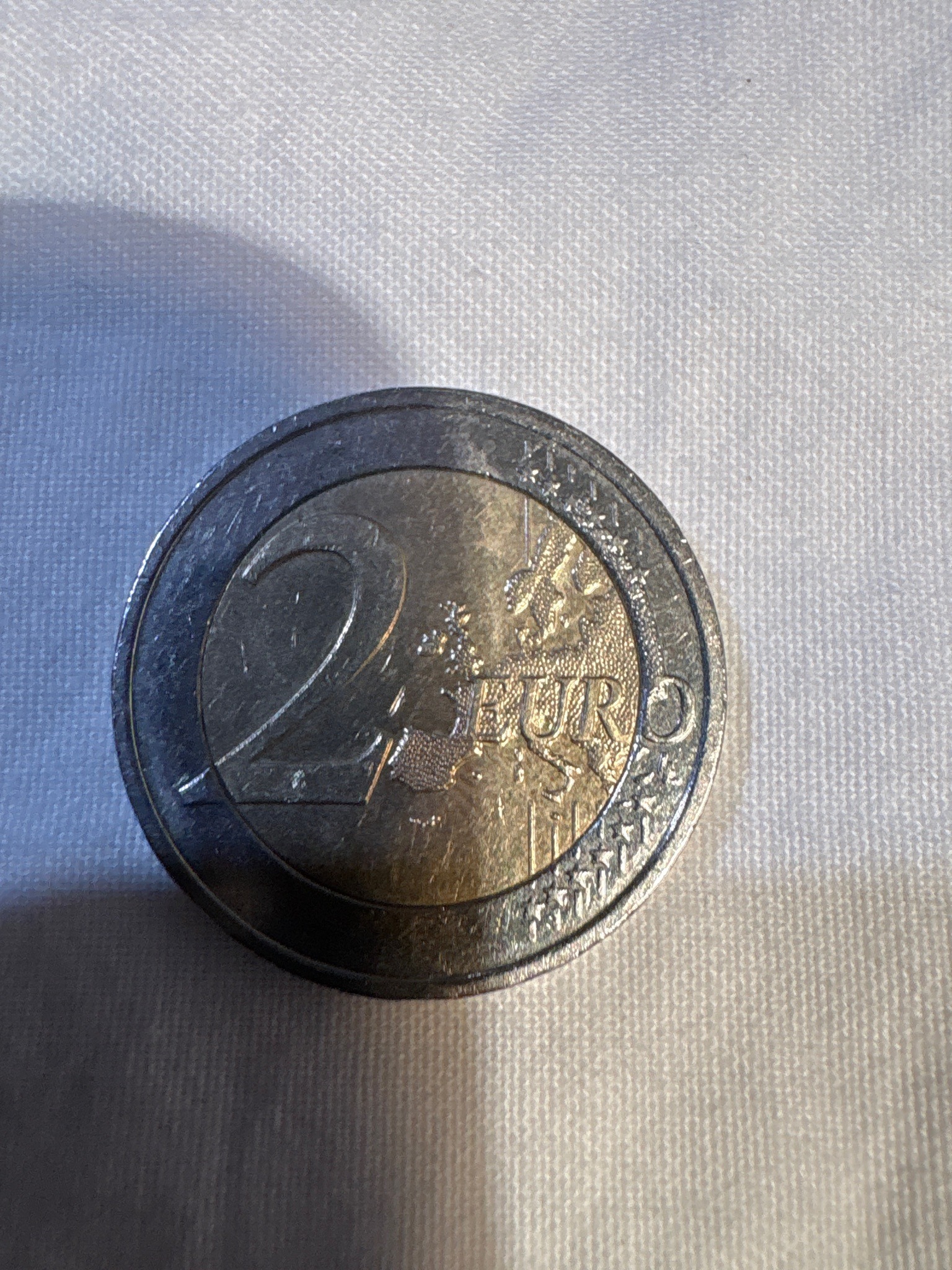 Croatian 2 Euro - Map of Croatia — reverse