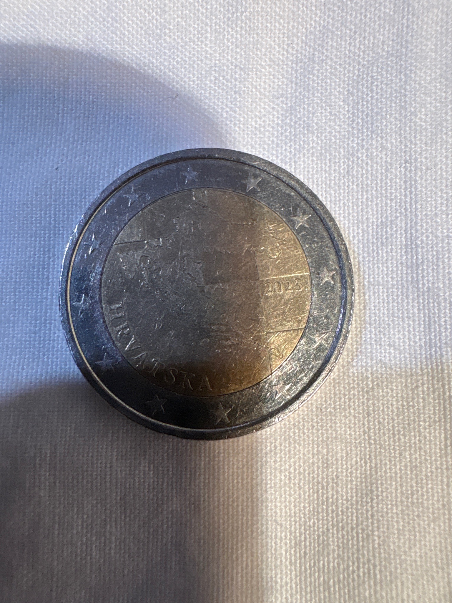 Croatian 2 Euro - Map of Croatia — obverse