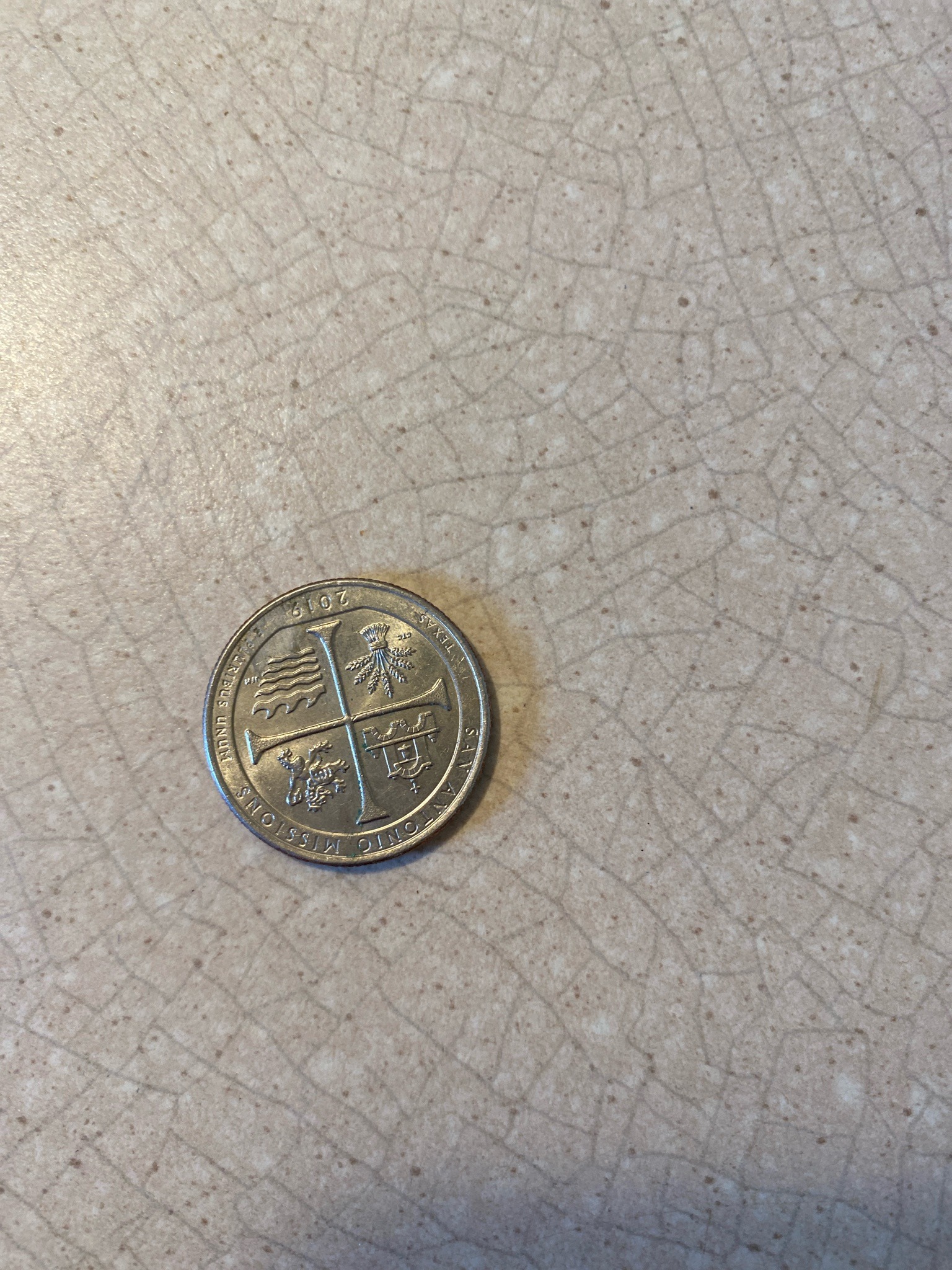San Antonio Missions Quarter (America the Beautiful Quarters Series) — reverse