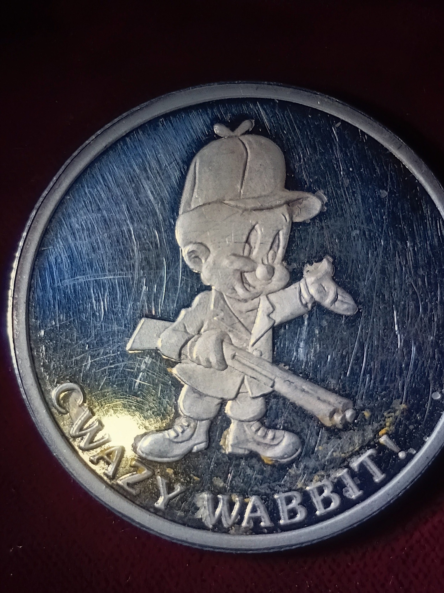 Bugs Bunny 50th Birthday Silver Medal — reverse