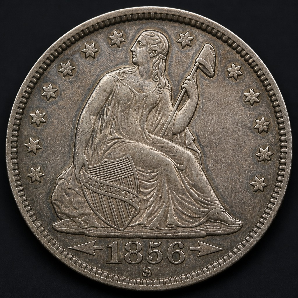 1856-S Seated Liberty Quarter