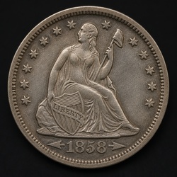 How to Identify the 1858 Seated Liberty Quarter