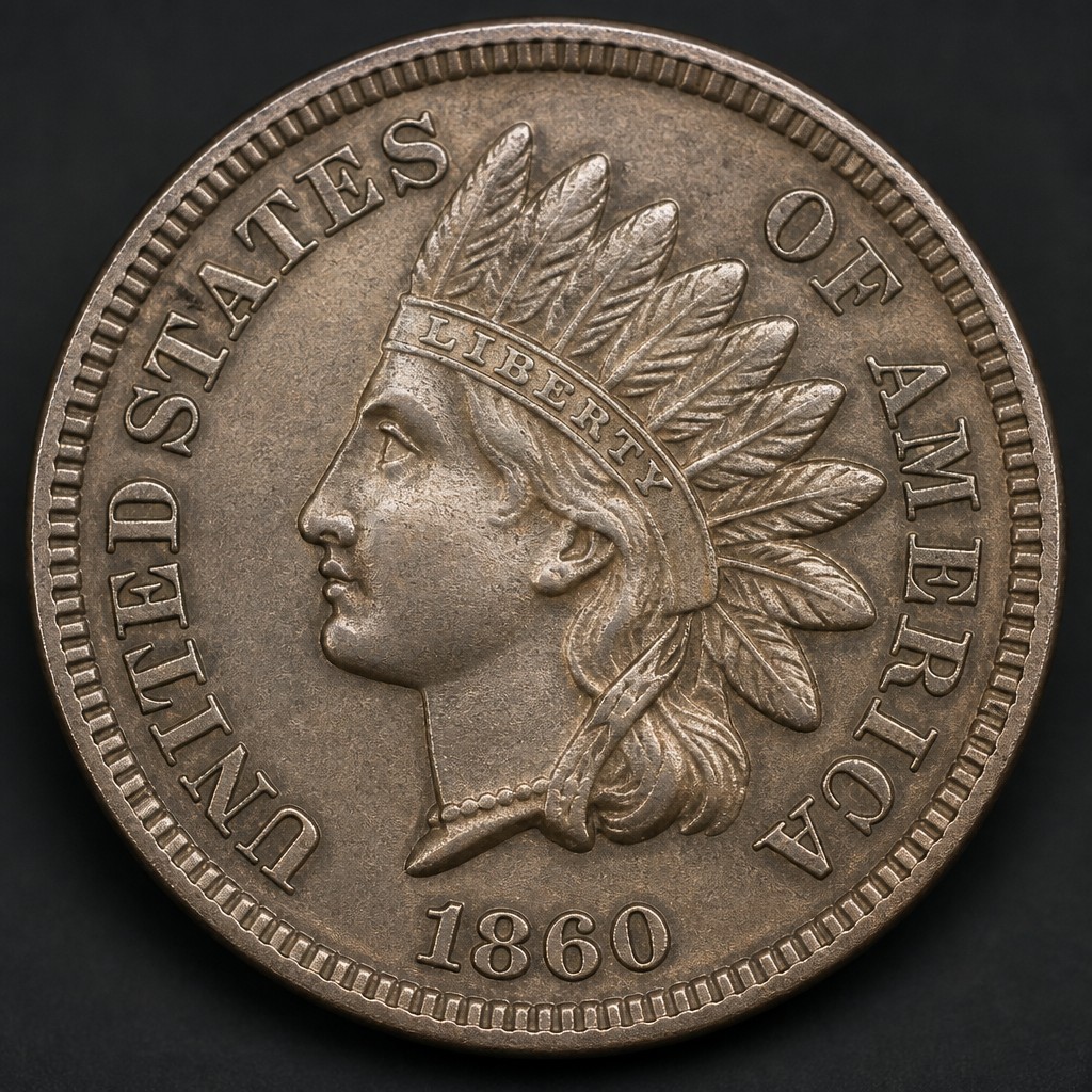 1860 Indian Head Cent (Oak Wreath)