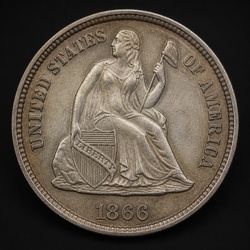 How to Identify the 1866 Seated Liberty Quarter (Motto)