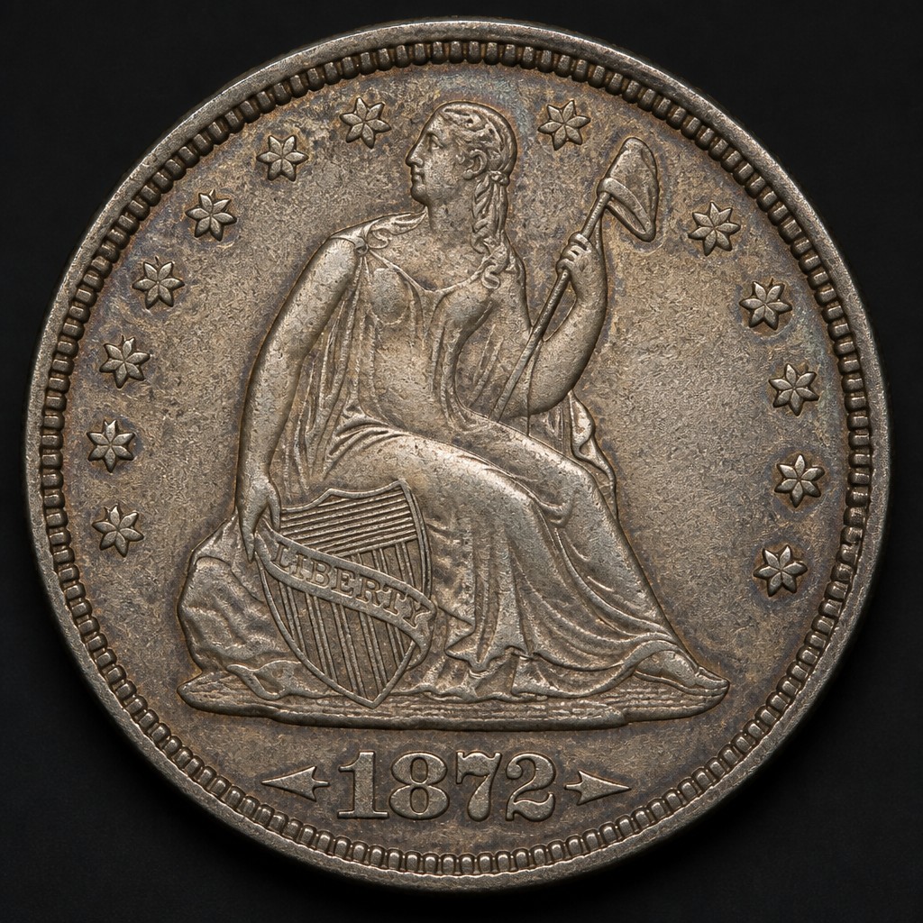 1872-CC Seated Liberty Dime