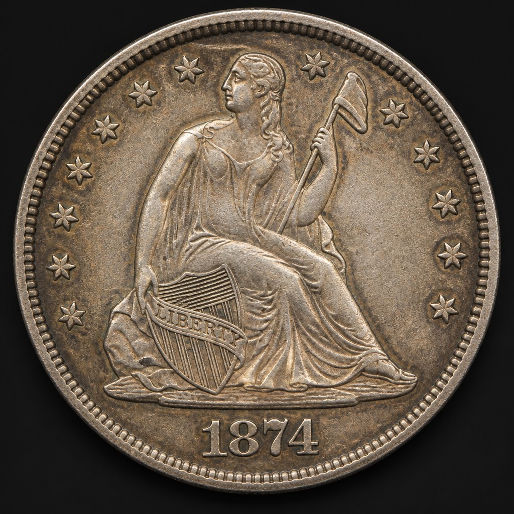 1874-CC Seated Liberty Dime