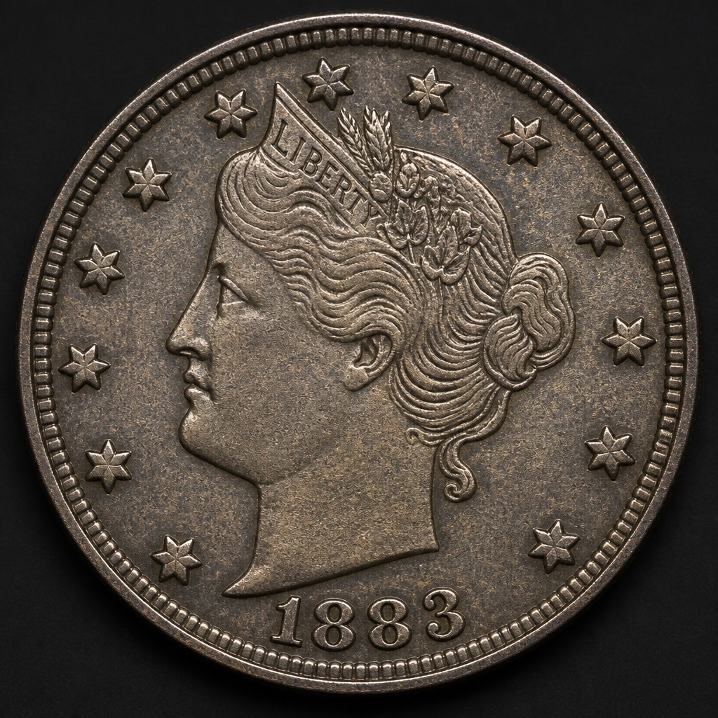 1883 With Cents Liberty Head Nickel