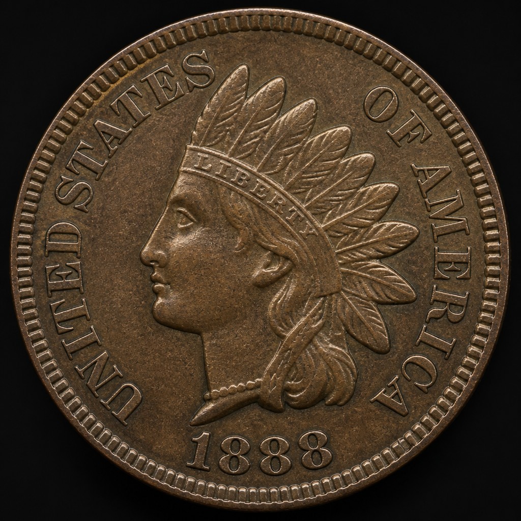 1888/7 Indian Head Cent Overdate