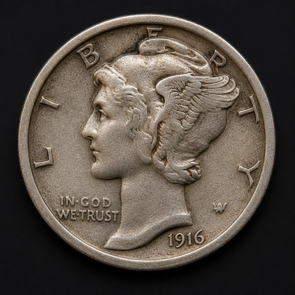 1916-D Mercury Dime
