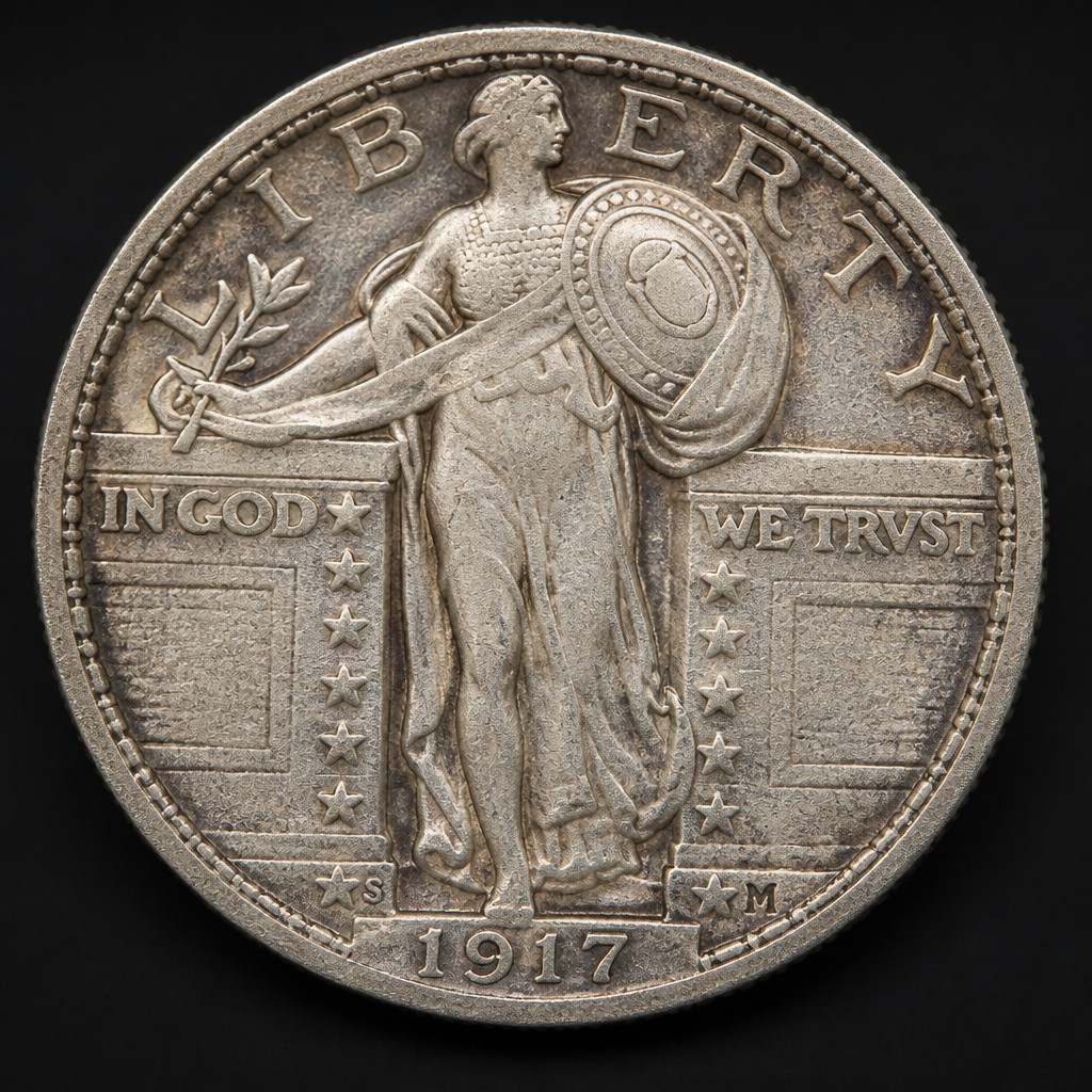 1917 Type 1 Standing Liberty Quarter
