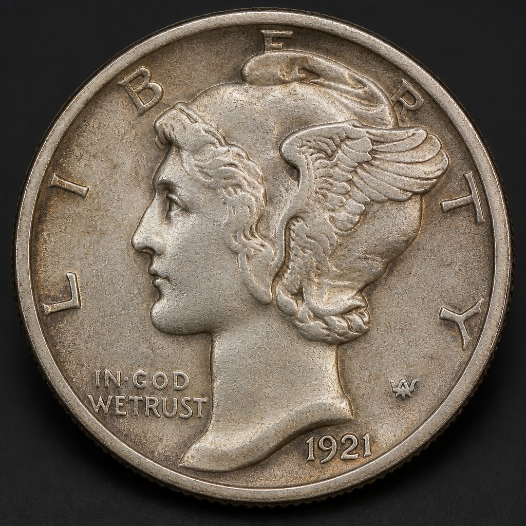 1921 Mercury Dime