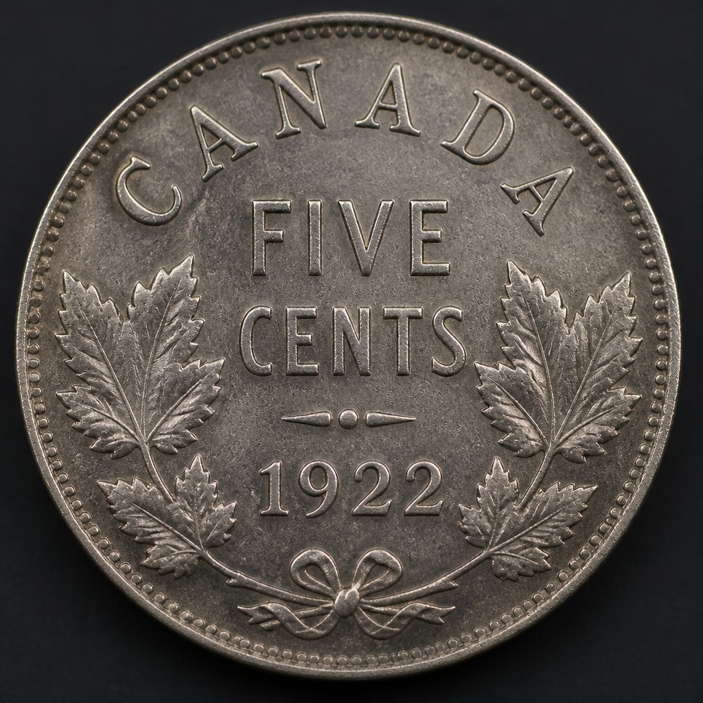 1922 Canadian Nickel Five Cents