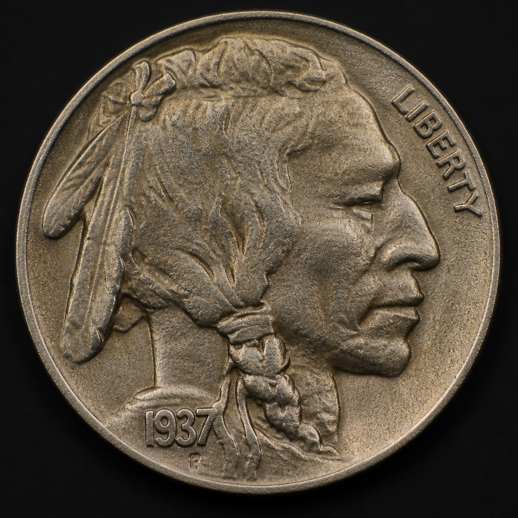 1937 Doubled Die Obverse Buffalo Nickel