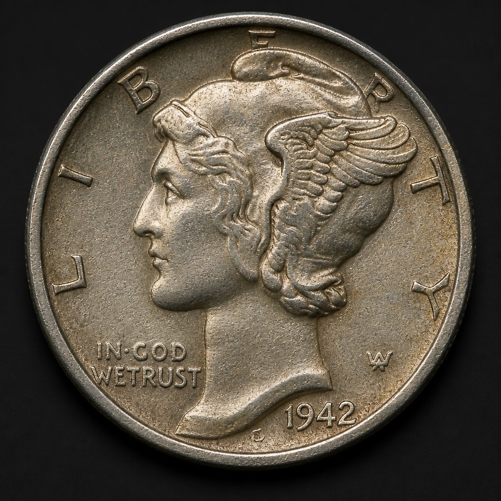1942/1-D Mercury Dime Overdate