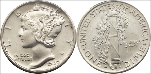 1942/1-D Mercury Dime Overdate