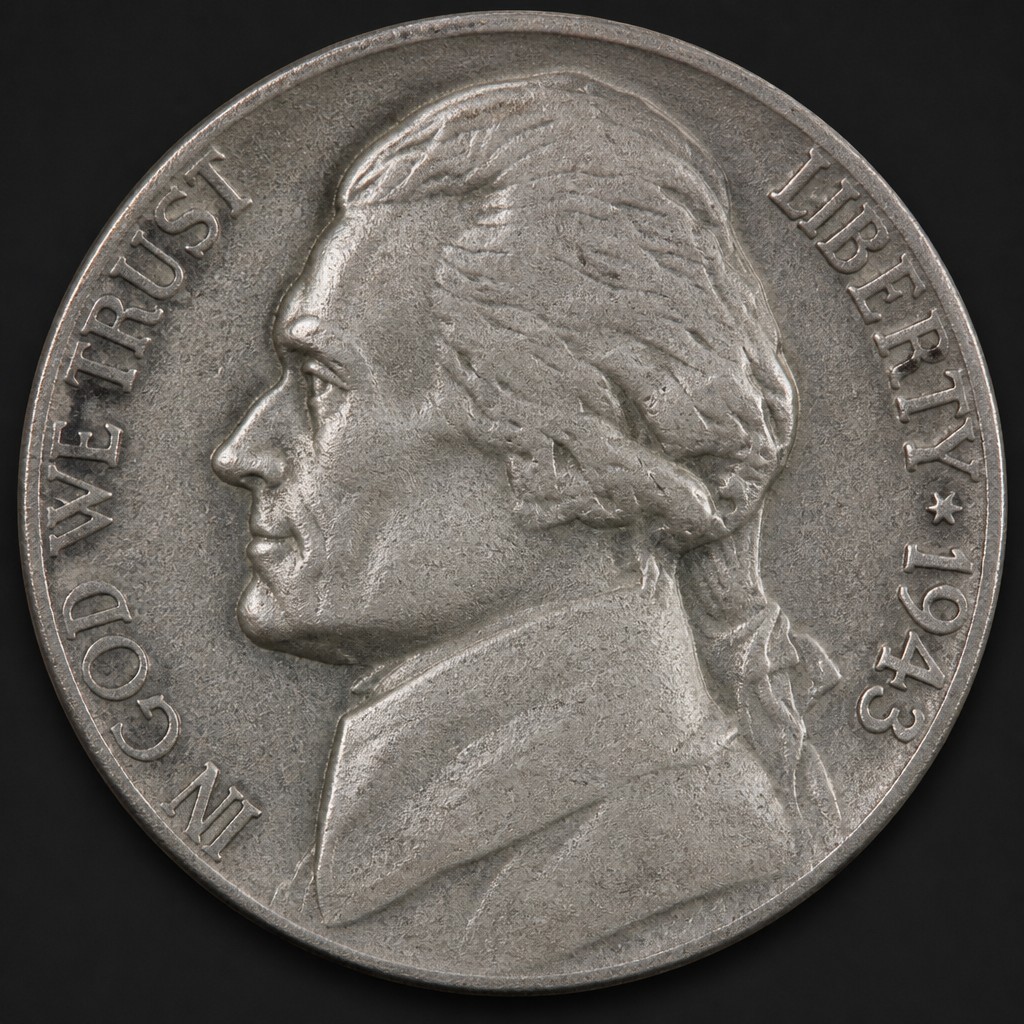1943/2-P Jefferson Nickel Overdate