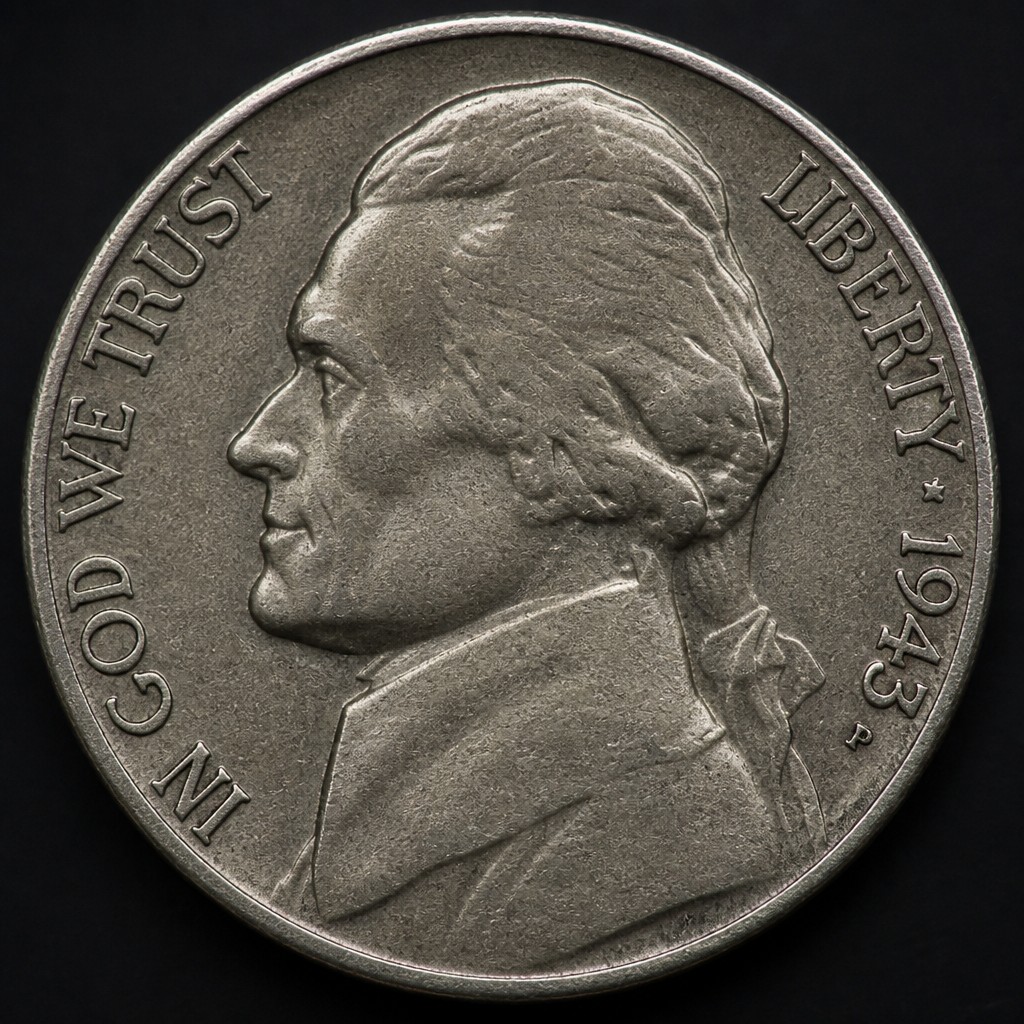 1943-P/D Jefferson Nickel Doubled Mintmark
