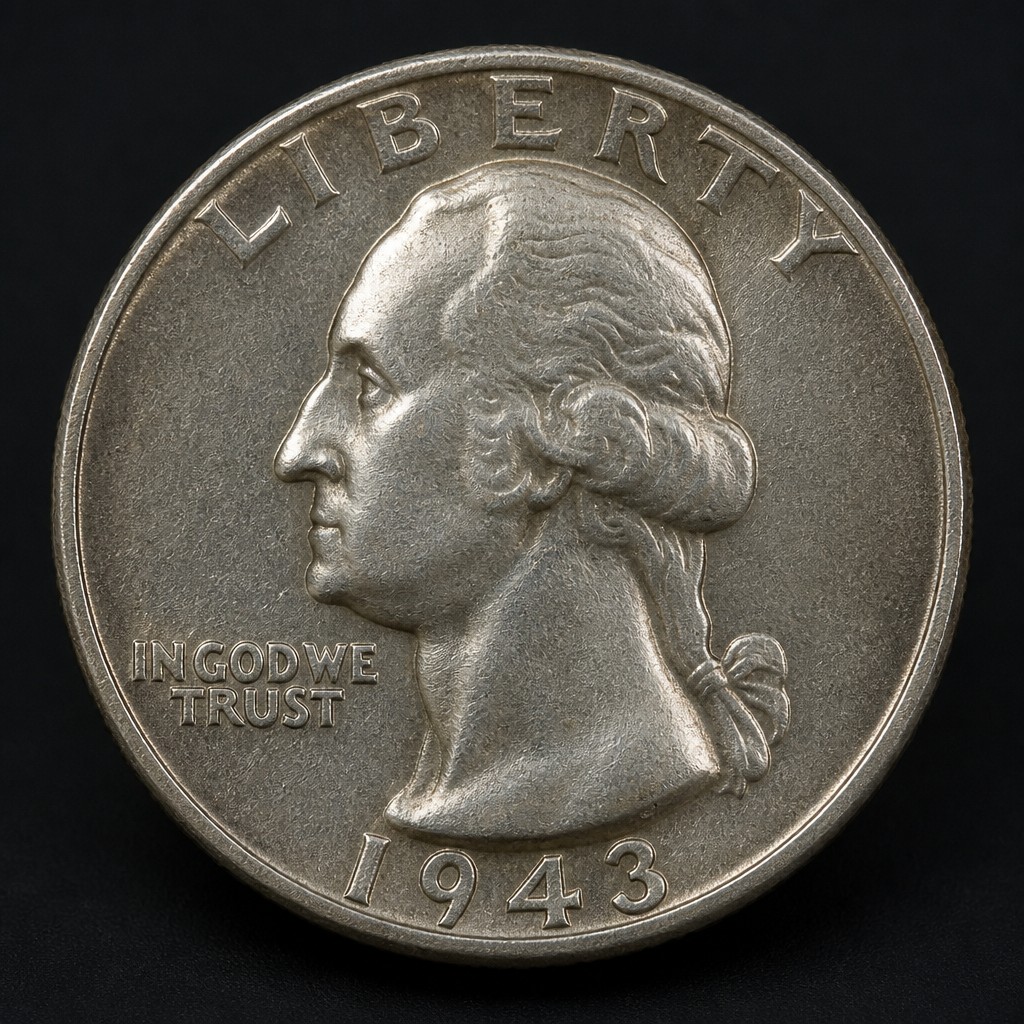 1943 Washington Quarter Doubled Die Obverse