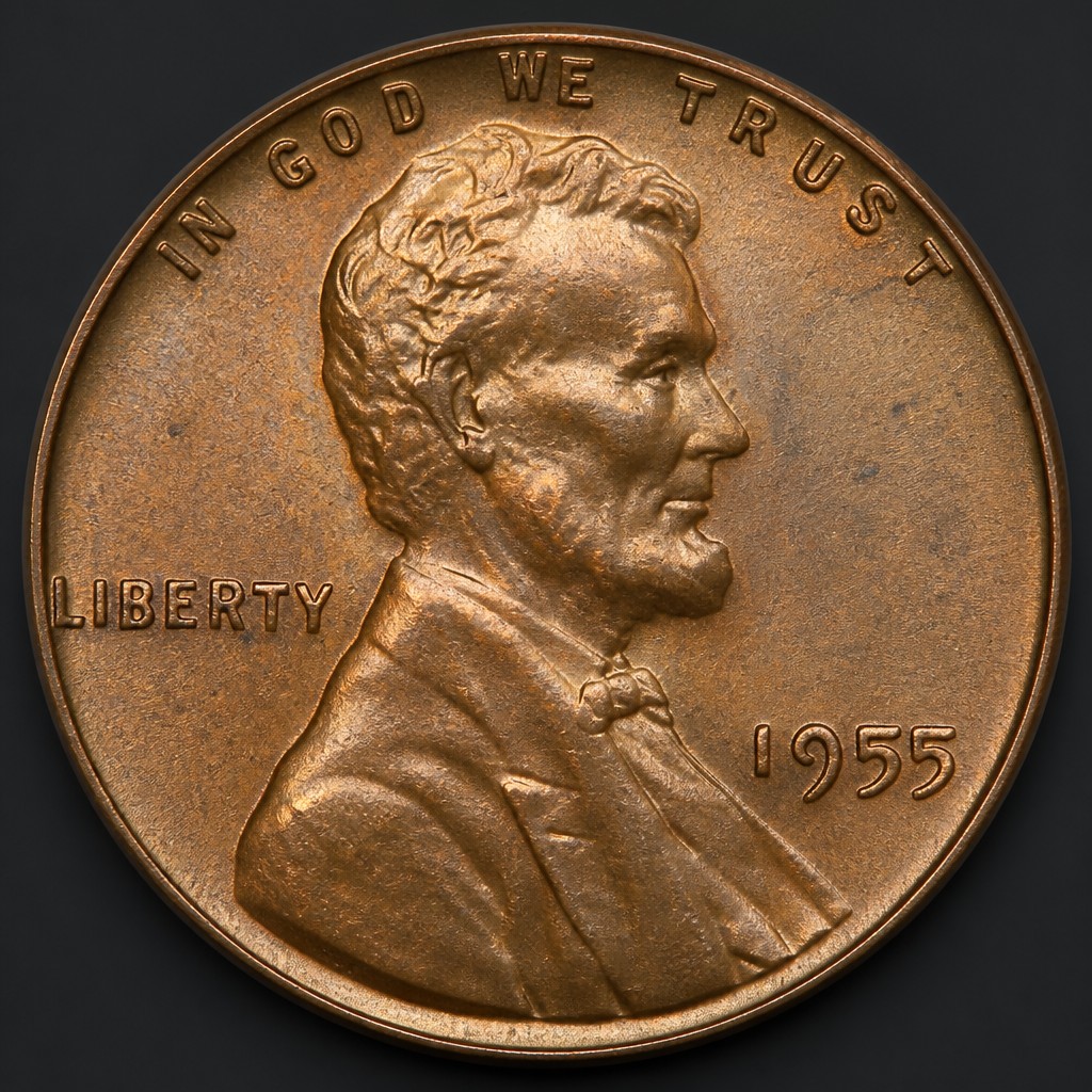 1955 Poor Man's Doubled Die Lincoln Cent