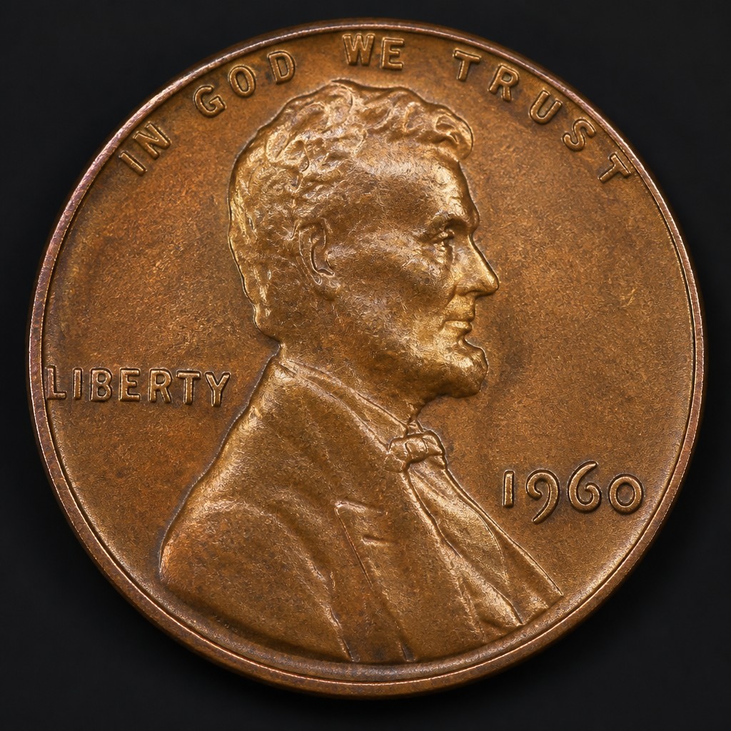 1960 Large Date over Small Date Lincoln Cent